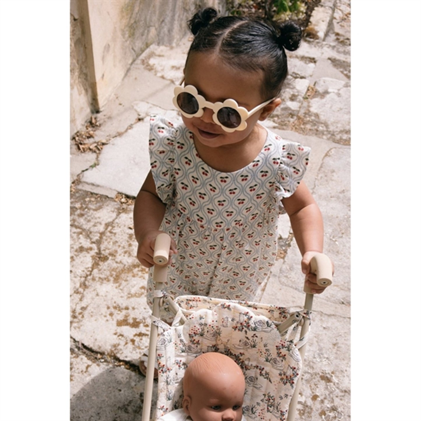 Konges Sløjd Cherry Motif Coco Frill Romper