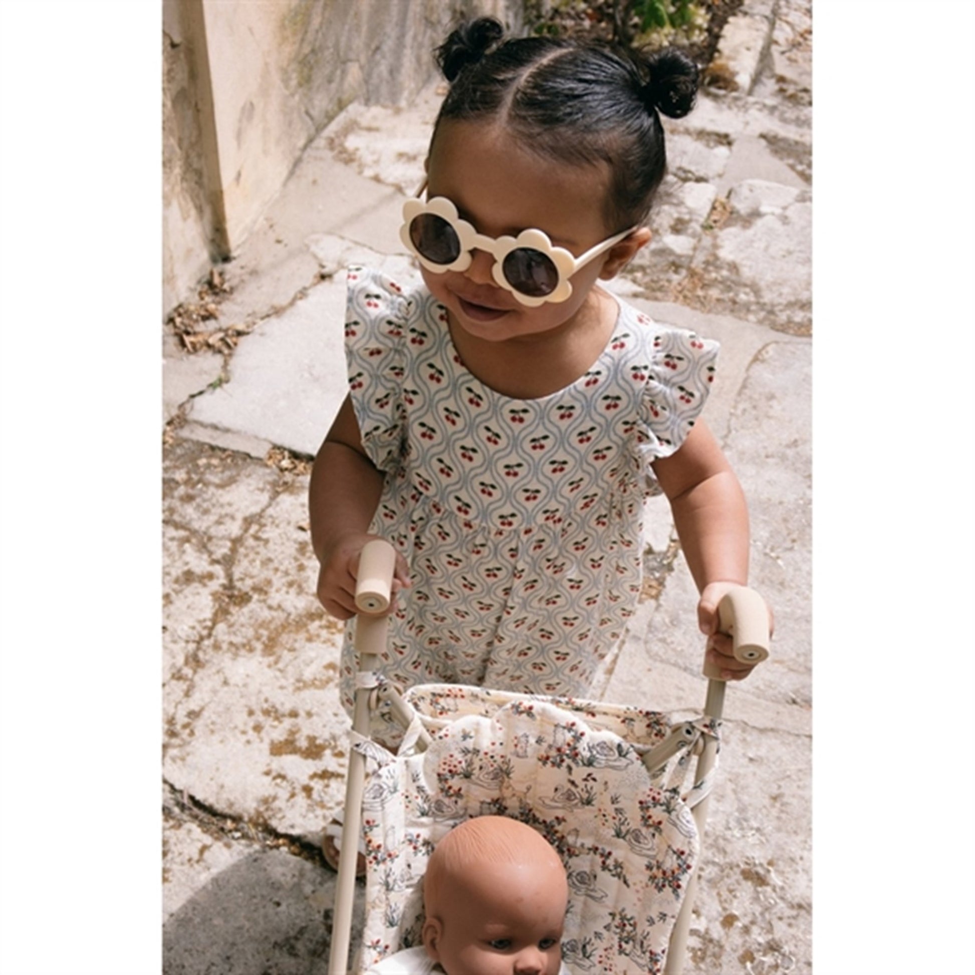 Konges Sløjd Cherry Motif Coco Frill Romper