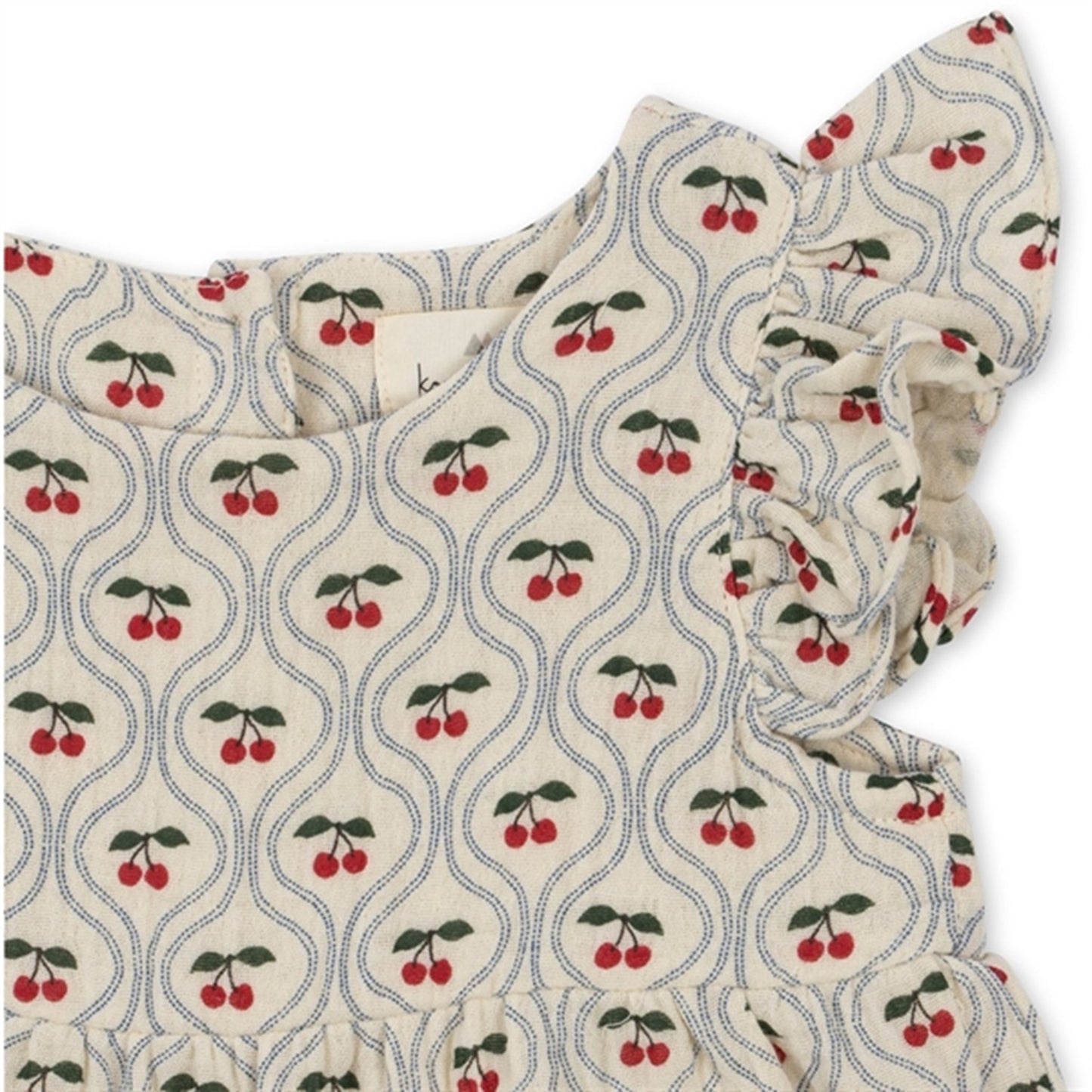 Konges Sløjd Cherry Motif Coco Frill Romper