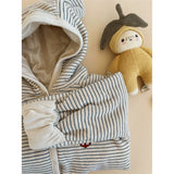 Konges Sløjd Stripe Bluie Itty Onesie With Hood