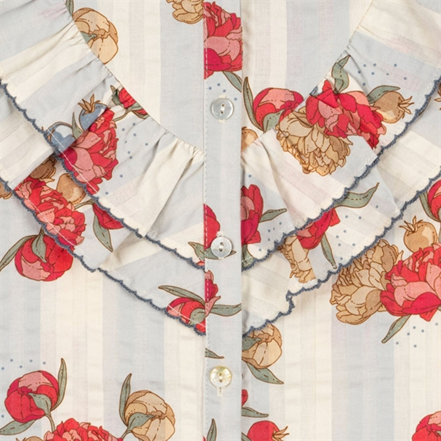 Konges Sløjd Peony Stripe Kim Frill Shirt
