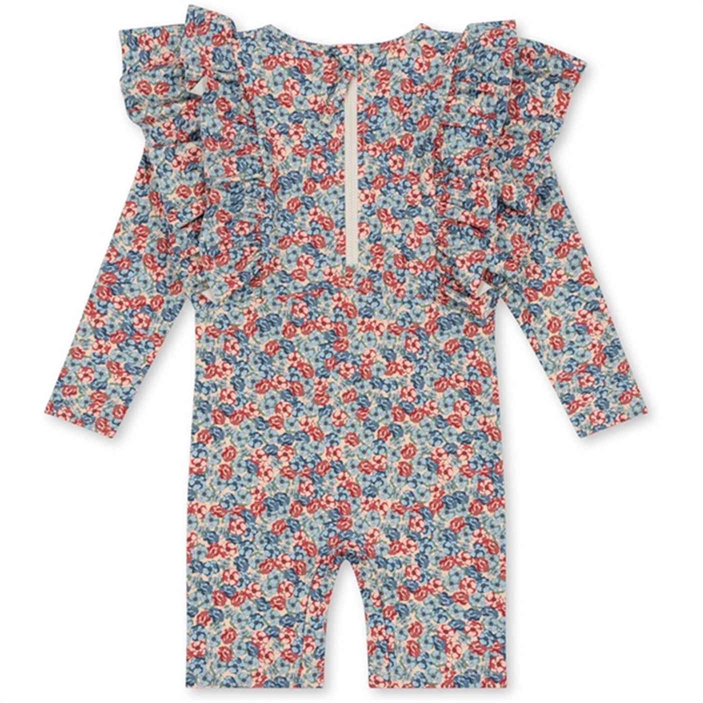 Konges Sløjd Manuca Frill UV Onesie Rosie Blue