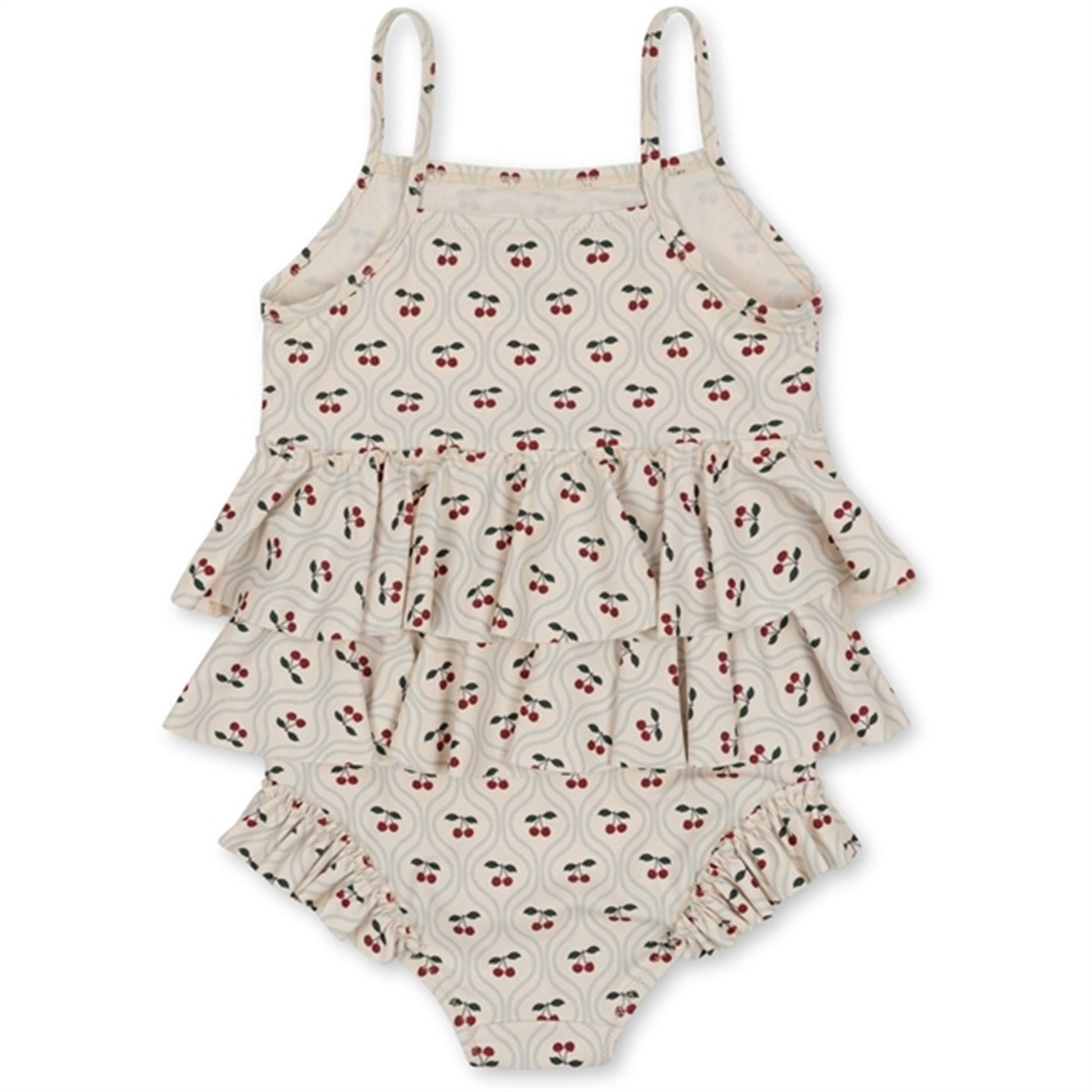 Konges Sløjd Manuca Frill Swim Suit Cherry Motif