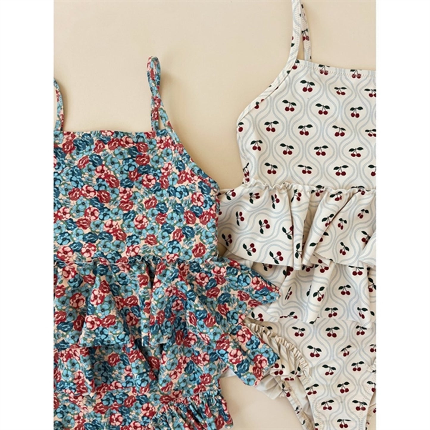 Konges Sløjd Manuca Frill Swim Suit Cherry Motif