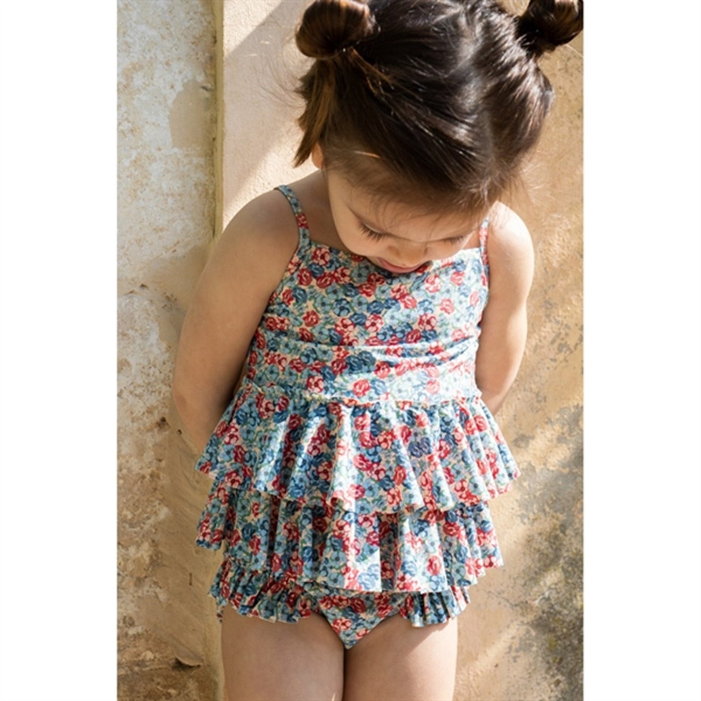 Konges Sløjd Manuca Frill Swim Suit Rosie Blue