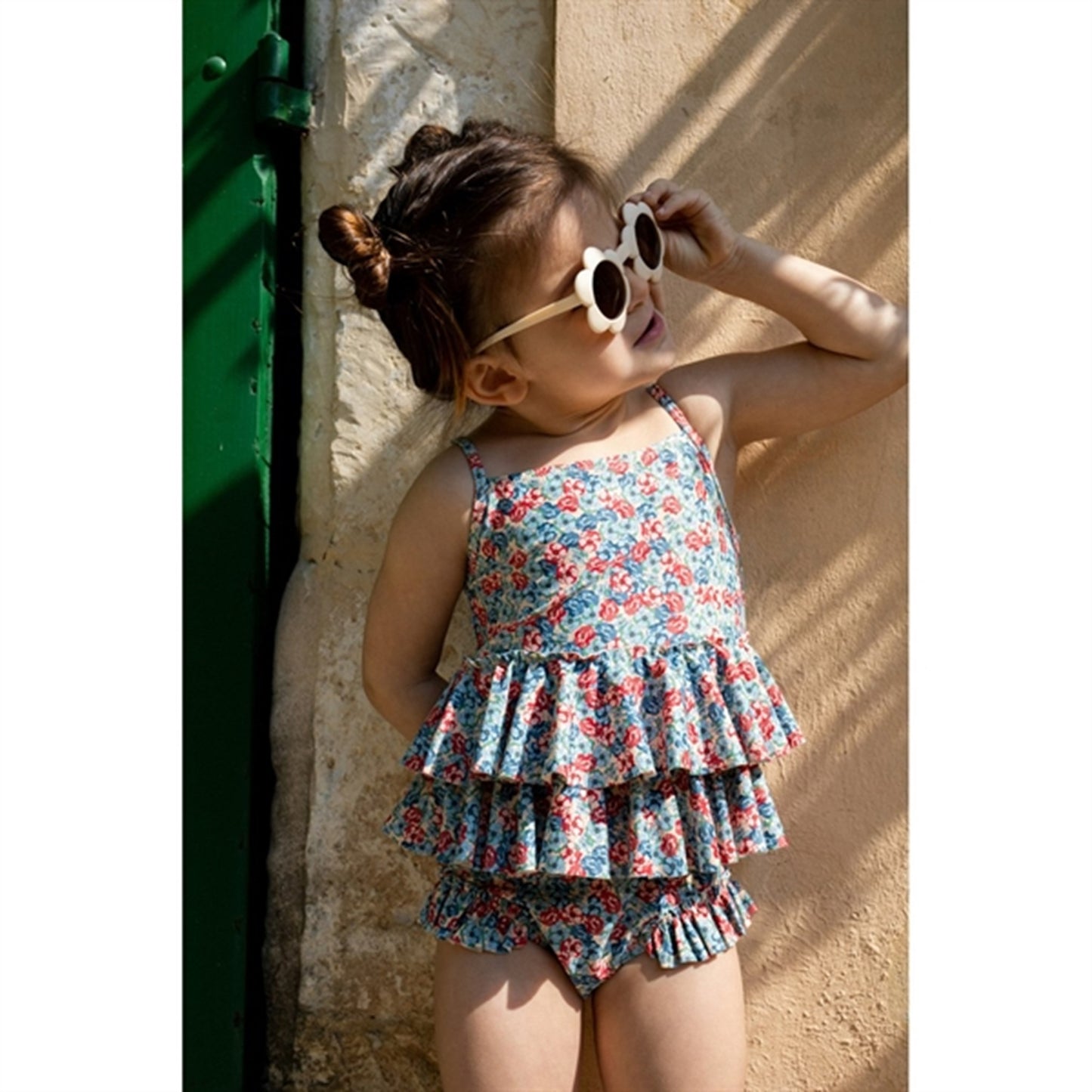 Konges Sløjd Manuca Frill Swim Suit Rosie Blue