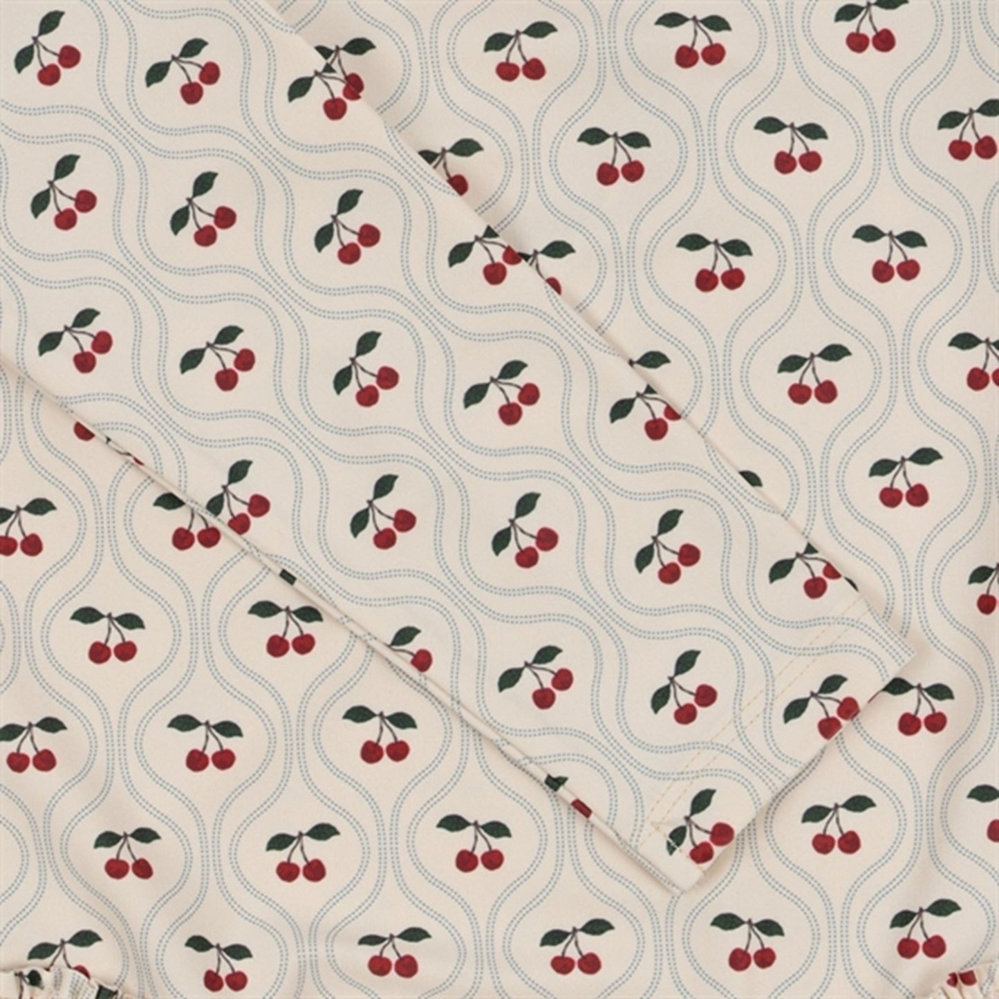 Konges Sløjd Manuca Ls Frill Swimsuit Cherry Motif