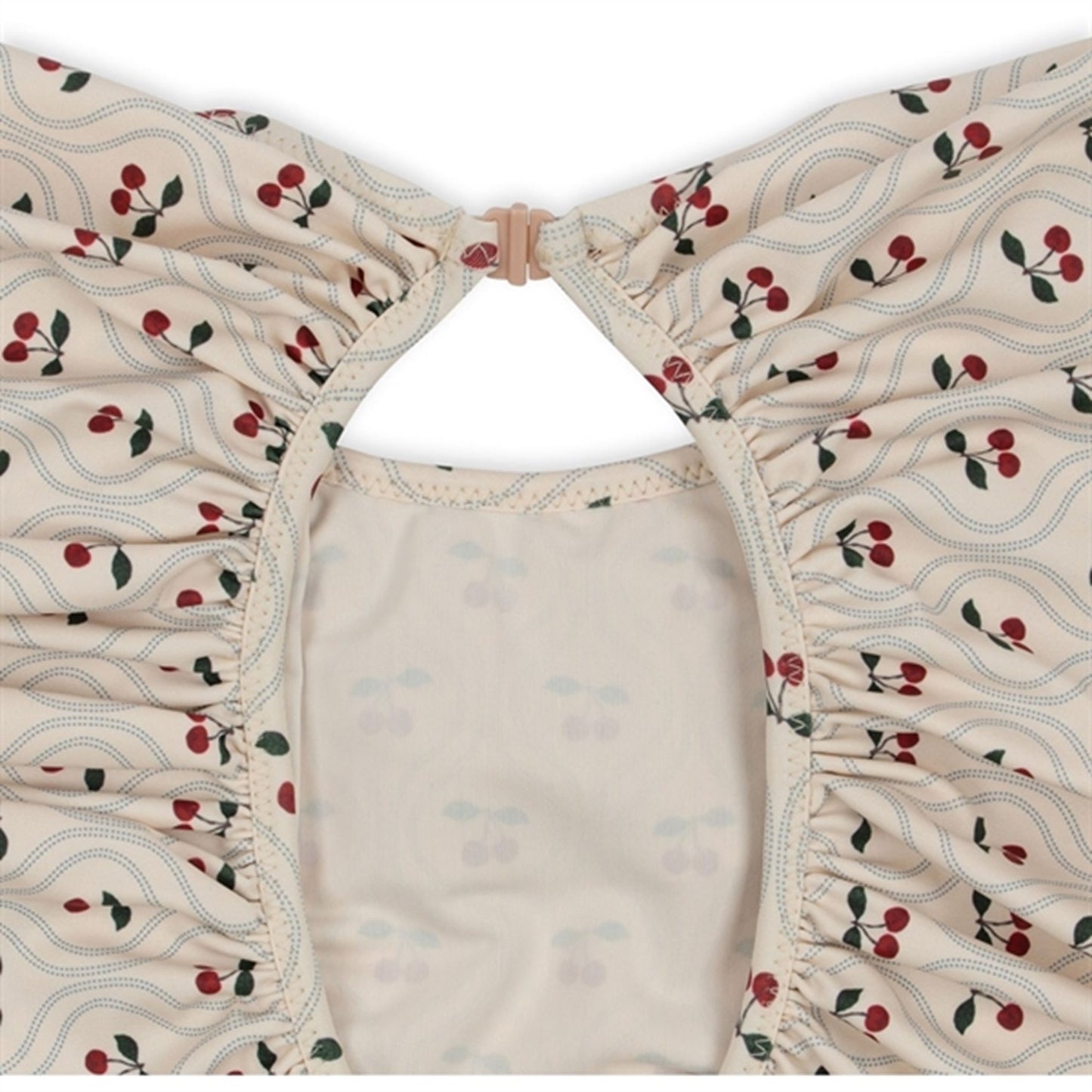 Konges Sløjd Manuca Ls Frill Swimsuit Cherry Motif