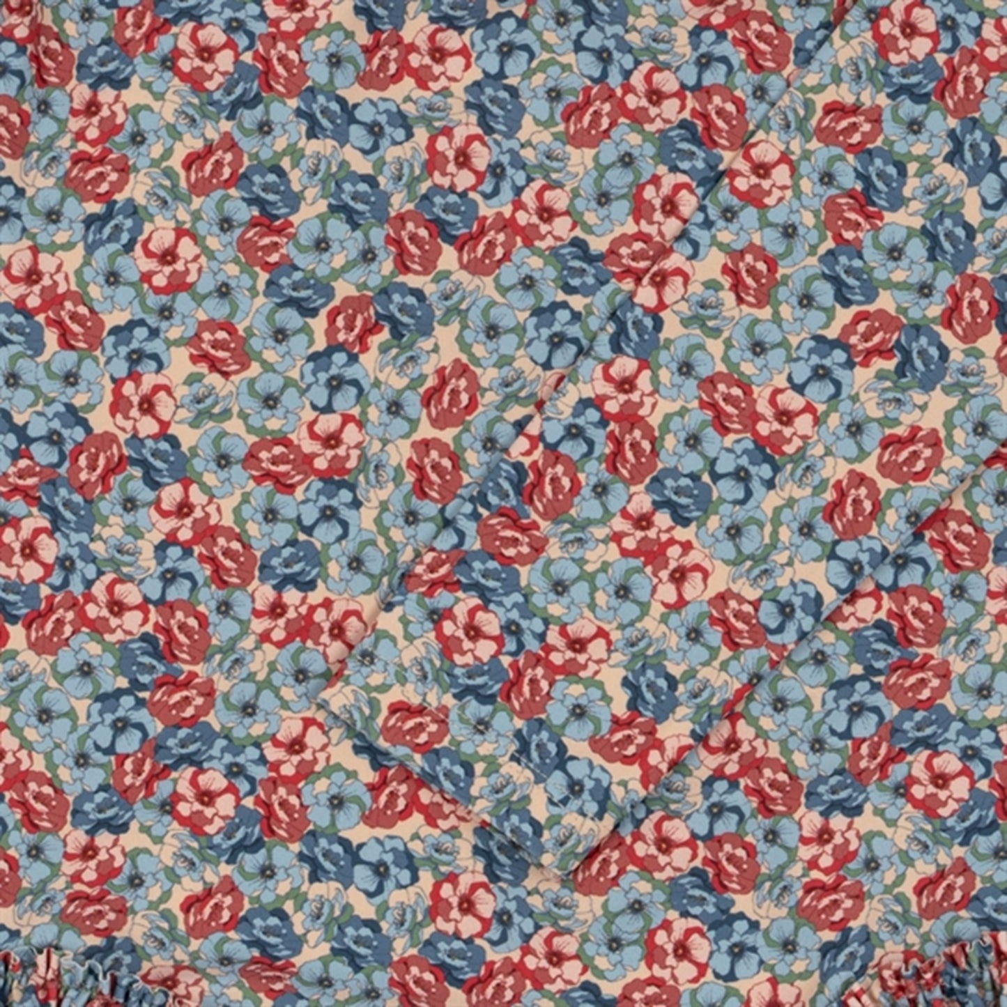 Konges Sløjd Manuca Ls Frill Swim Suit Rosie Blue