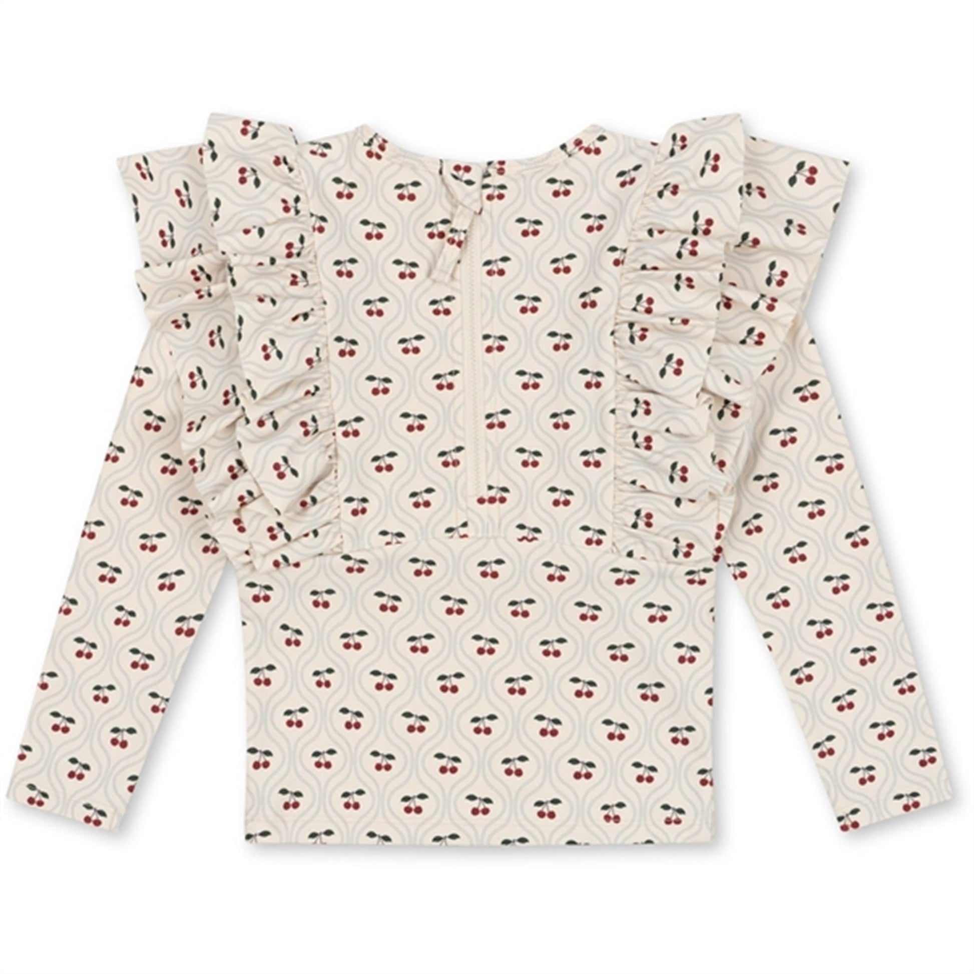 Konges Sløjd Manuca Frill Swim Blouse Cherry Motif