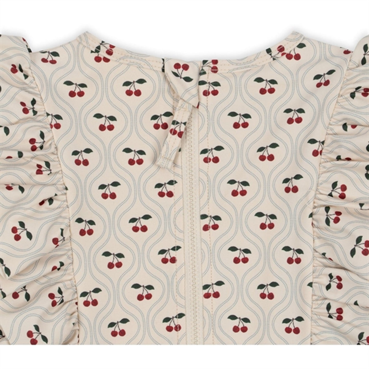Konges Sløjd Manuca Frill Swim Blouse Cherry Motif