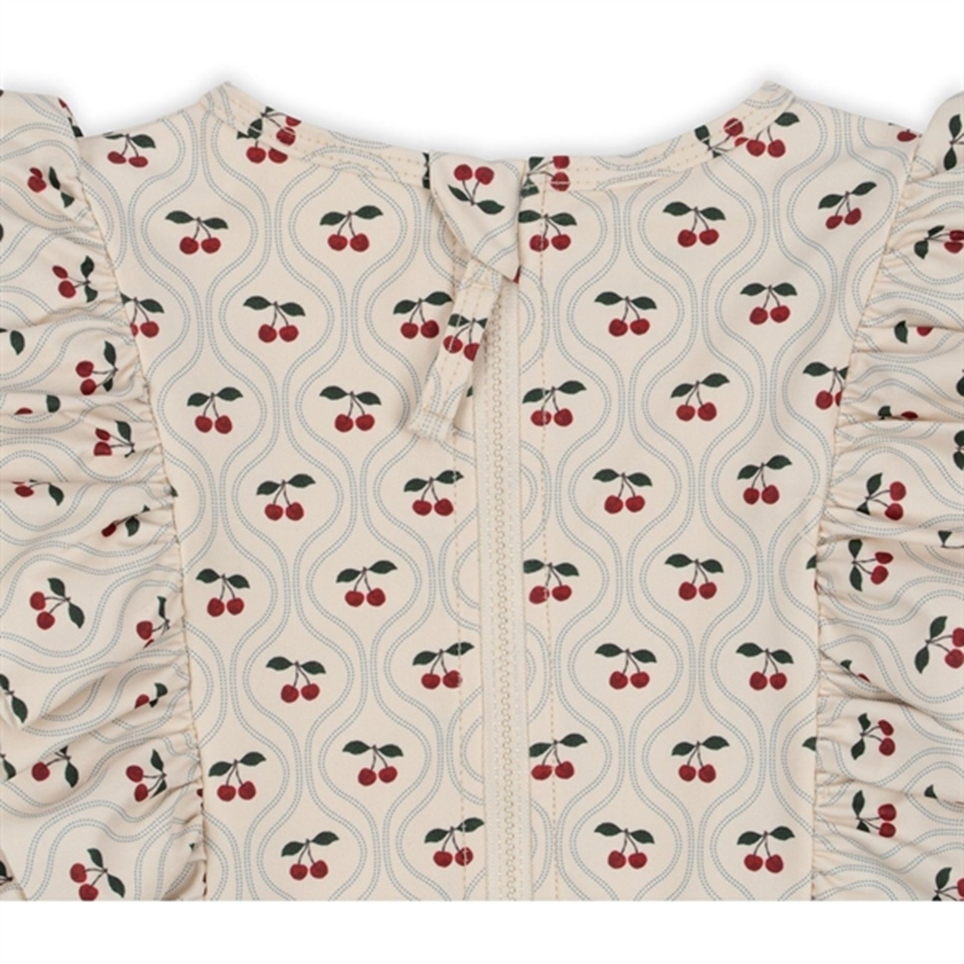 Konges Sløjd Manuca Frill Swim Blouse Cherry Motif
