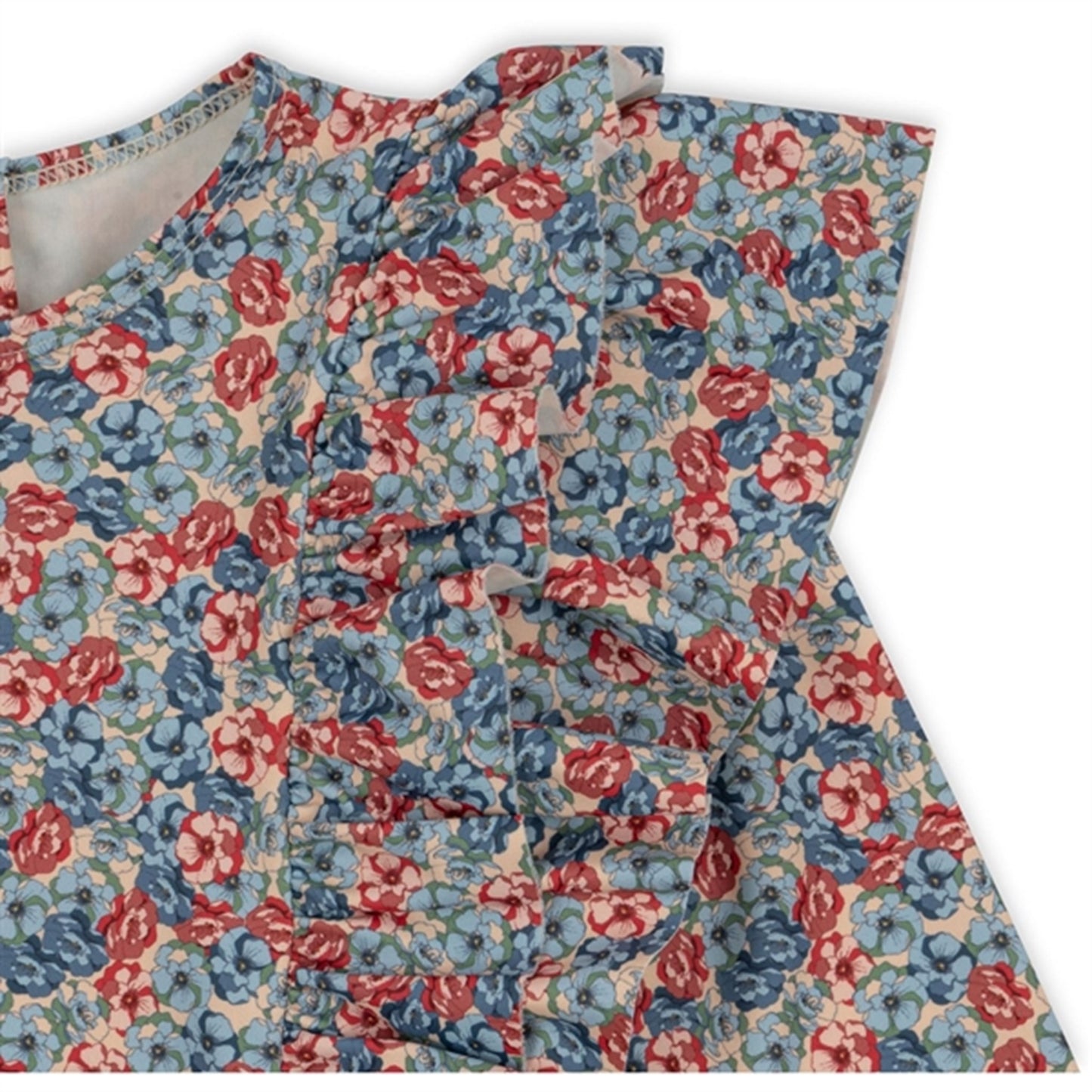 Konges Sløjd Manuca Frill Swim Blouse Rosie Blue