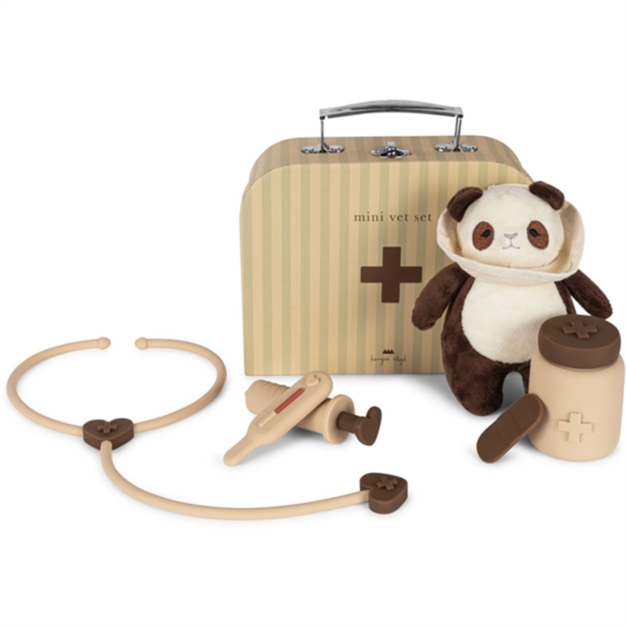Konges Sløjd Veterinary kit Panda Silicone Beige 5
