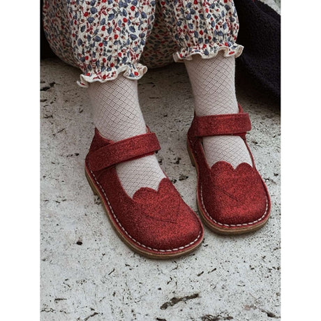 Konges Sløjd Shoe Minnie Coeur Glitter Christmas Red
