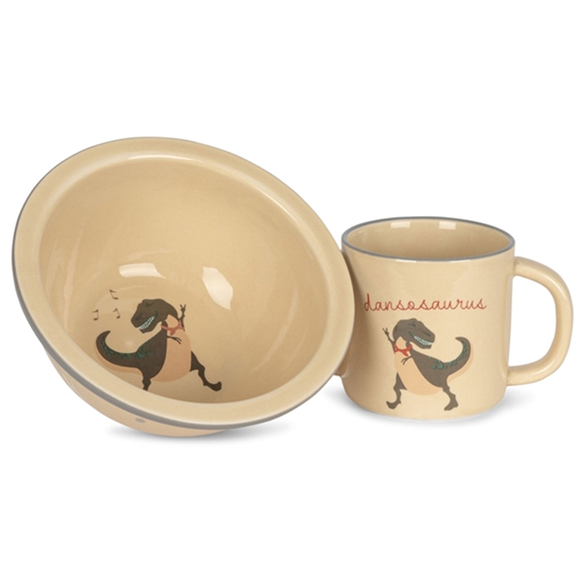 Konges Sløjd Ceramic Bowl and Cup Dansosaurus 2