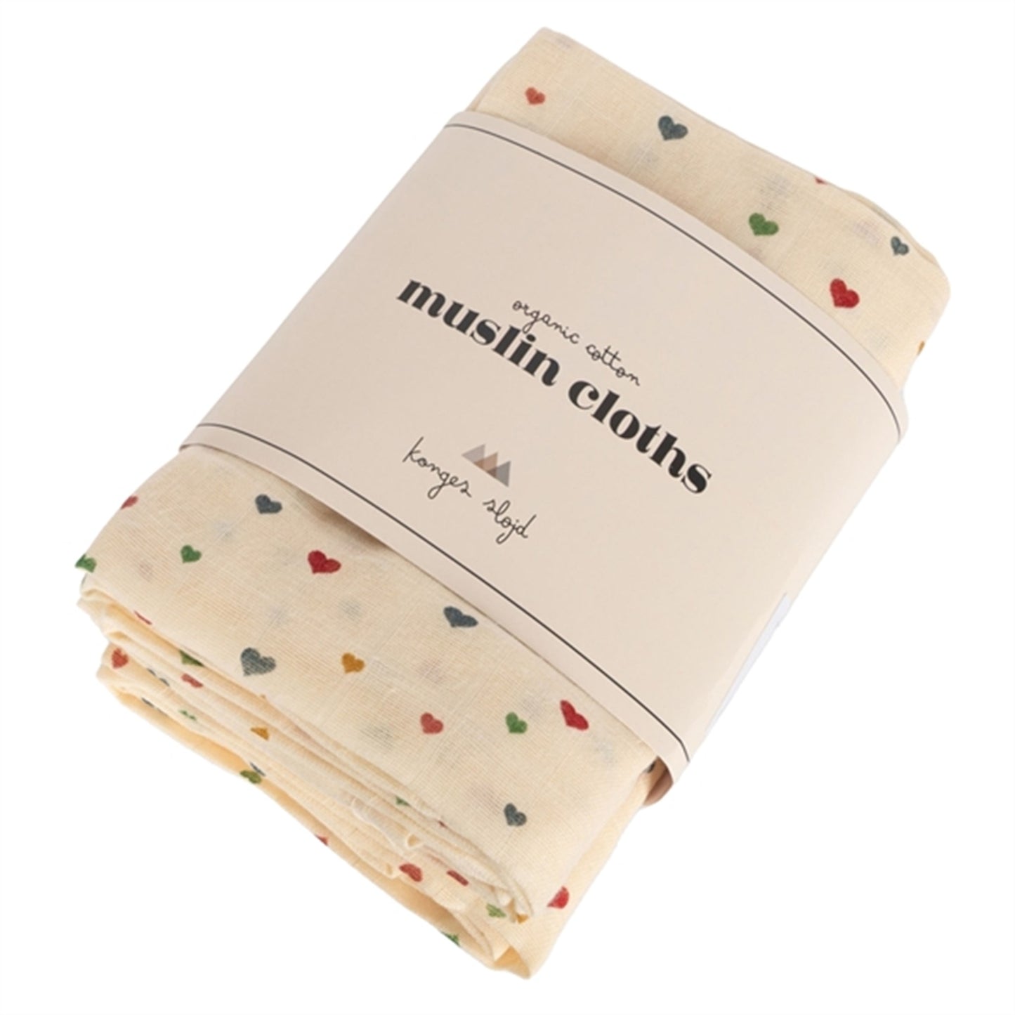 Konges Sløjd Muslin Cloth 3-pack Multi Hearts