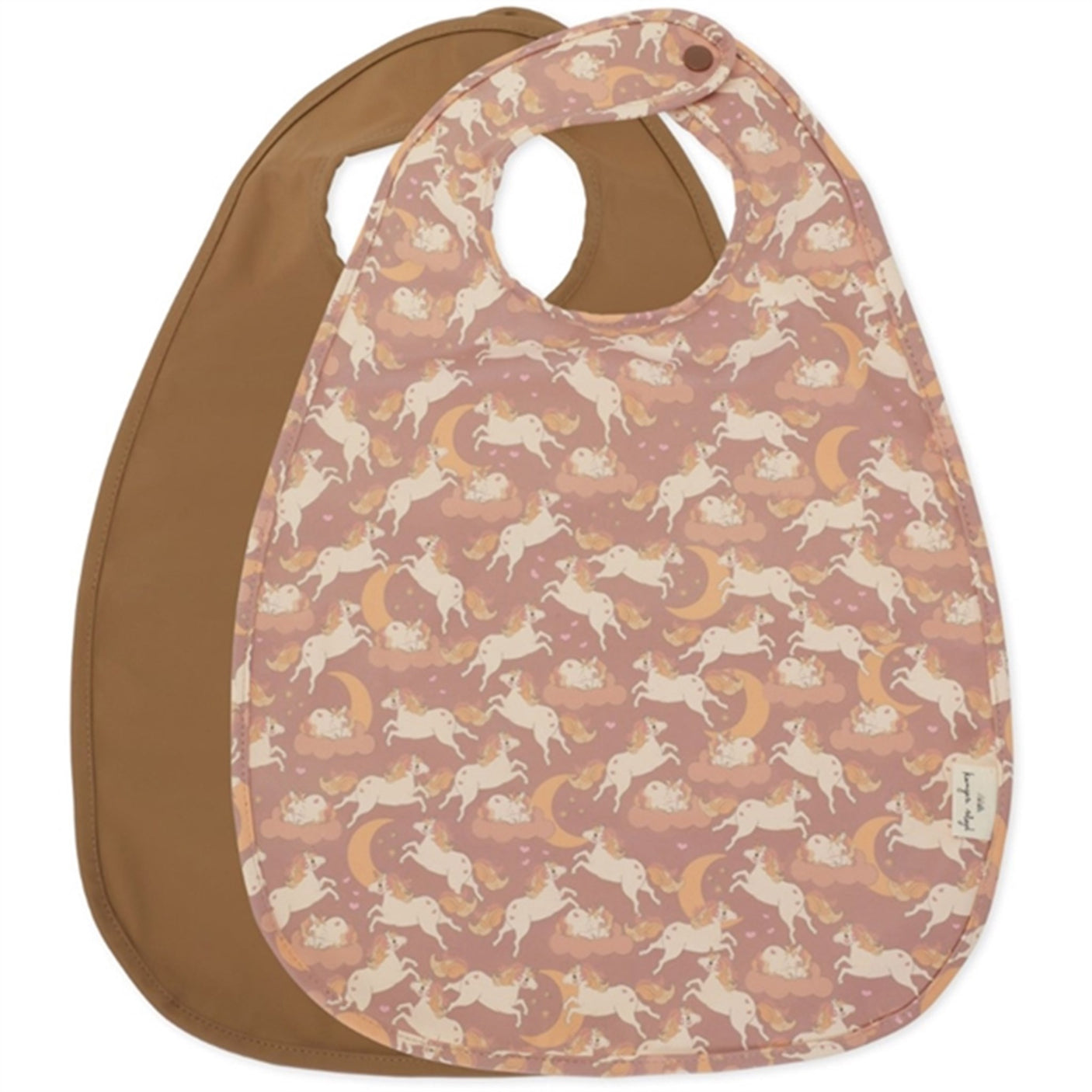 Konges Sløjd Bib 2-pack Unicorn Blush/Toasted Coconut