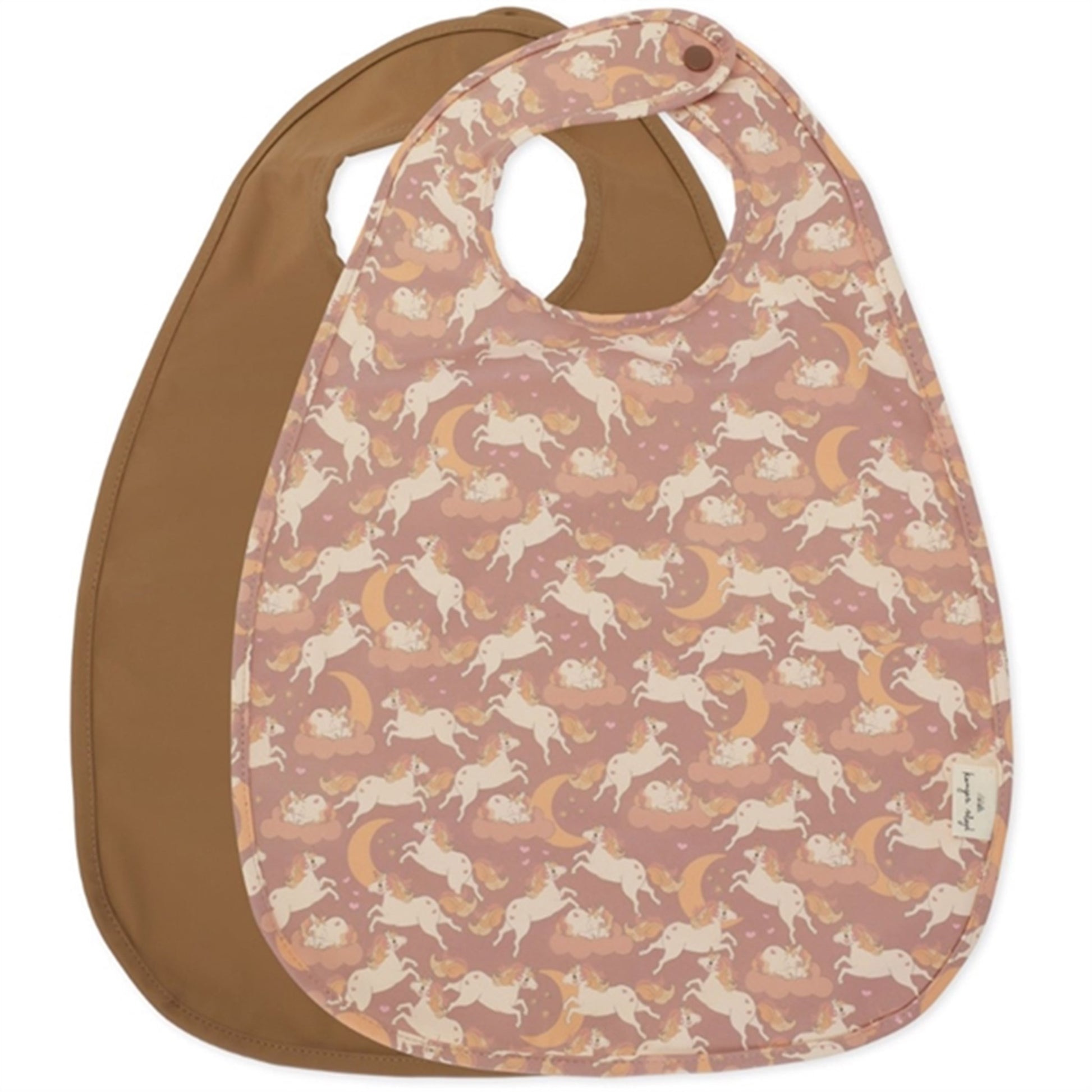 Konges Sløjd Bib 2-pack Unicorn Blush/Toasted Coconut