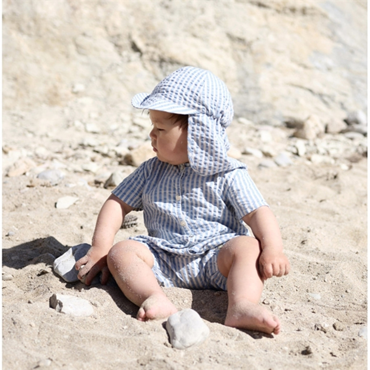 Konges Sløjd Glacier Stripe Ace Brim UV Sunhat