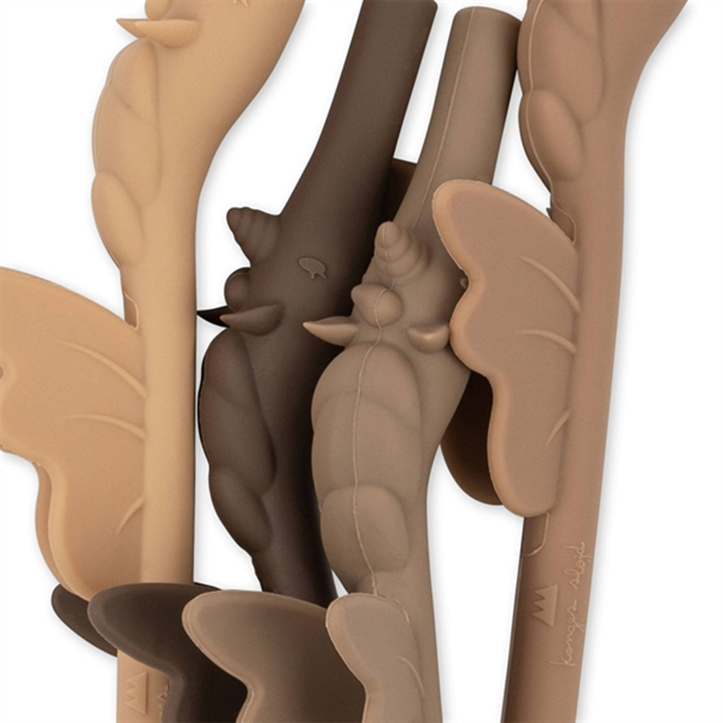Konges Sløjd Straw Silicone Unicorn 4-pack Shitaki Mix
