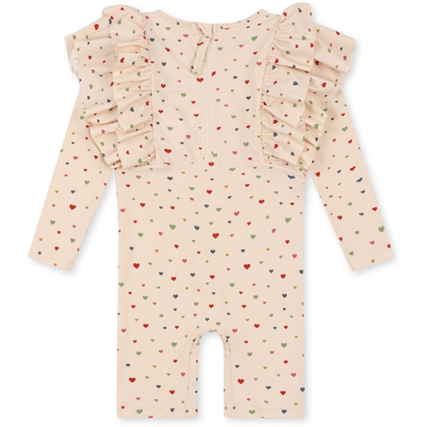 Konges Sløjd Multi Hearts Manuca Frill UV Swim Onesie
