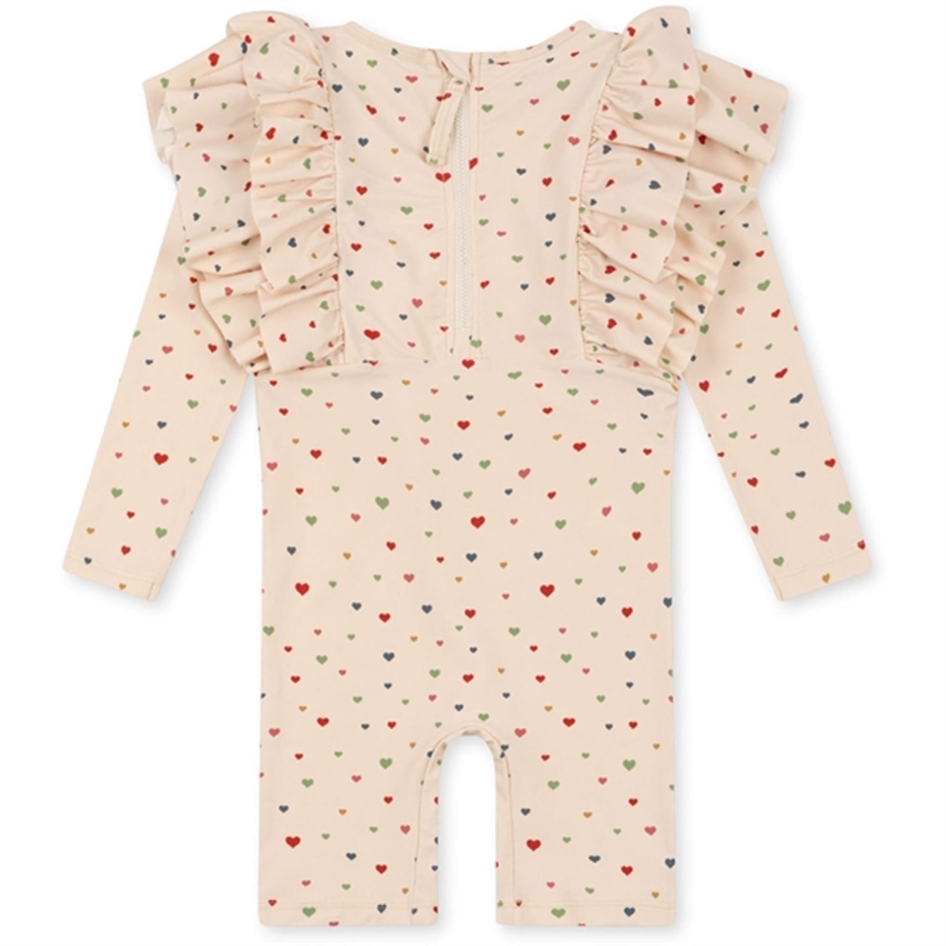 Konges Sløjd Multi Hearts Manuca Frill UV Swim Onesie