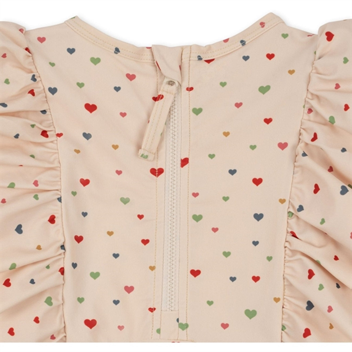 Konges Sløjd Multi Hearts Manuca Frill UV Swim Onesie