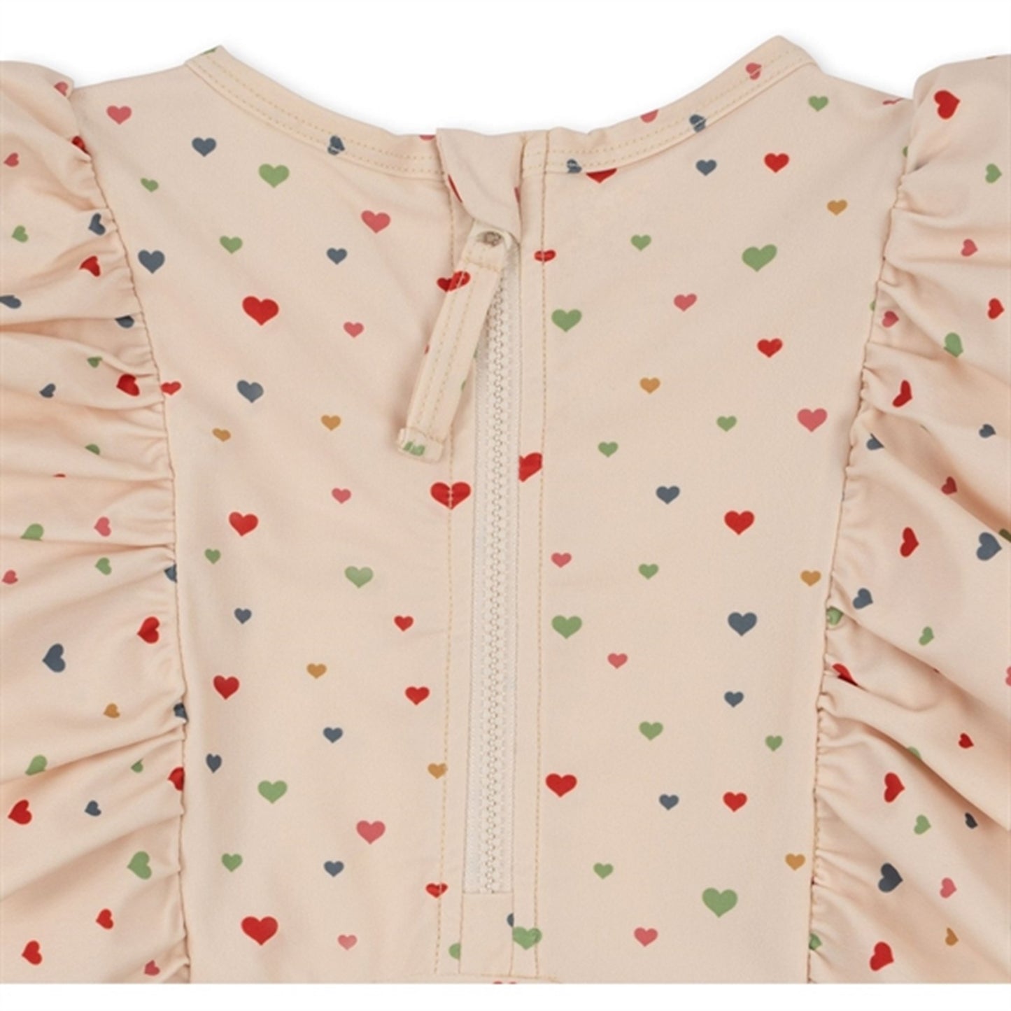 Konges Sløjd Multi Hearts Manuca Frill UV Swim Onesie