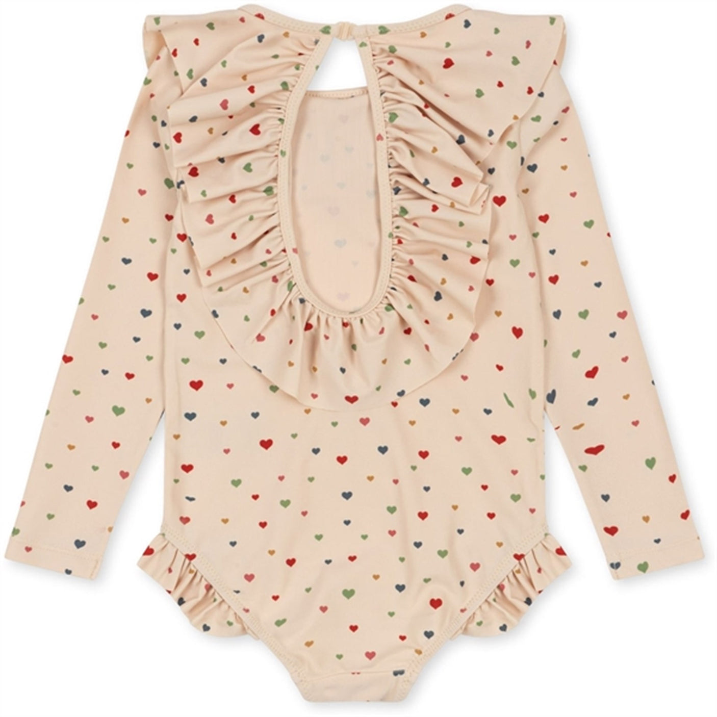 Konges Sløjd Multi Hearts Manuca Frill Swimsuit