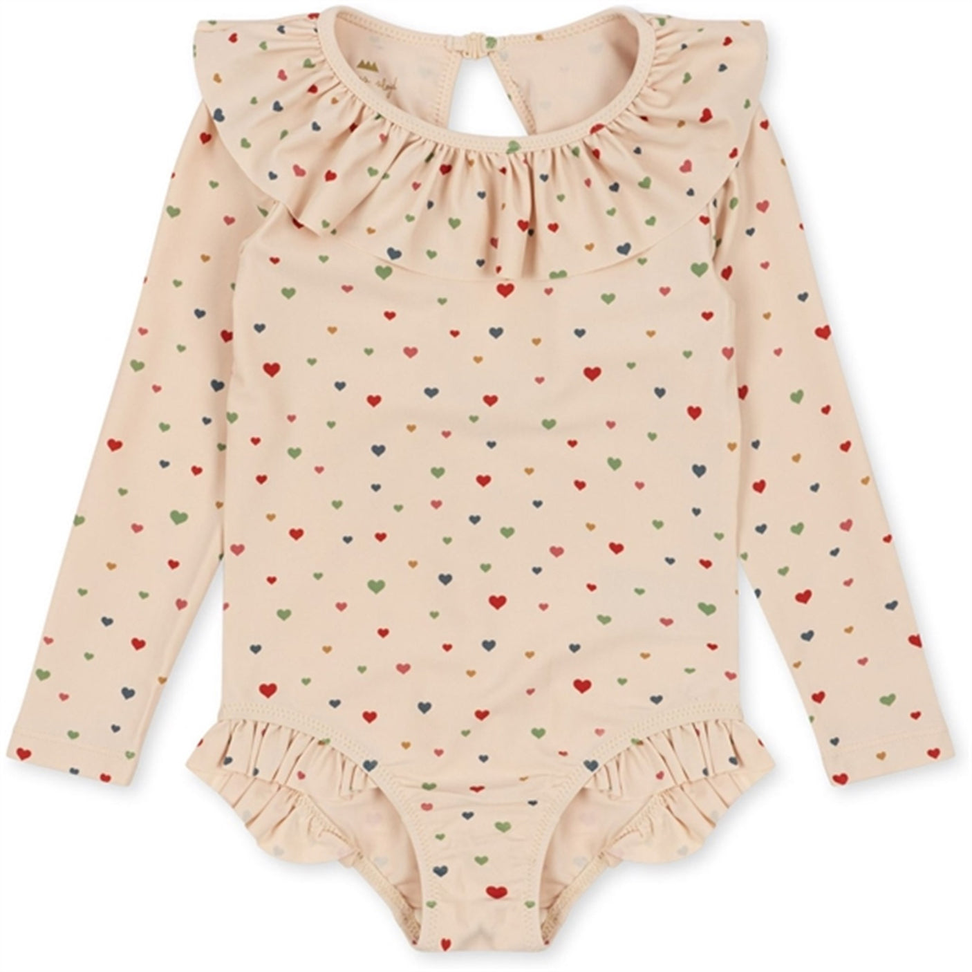 Konges Sløjd Multi Hearts Manuca Frill Swimsuit