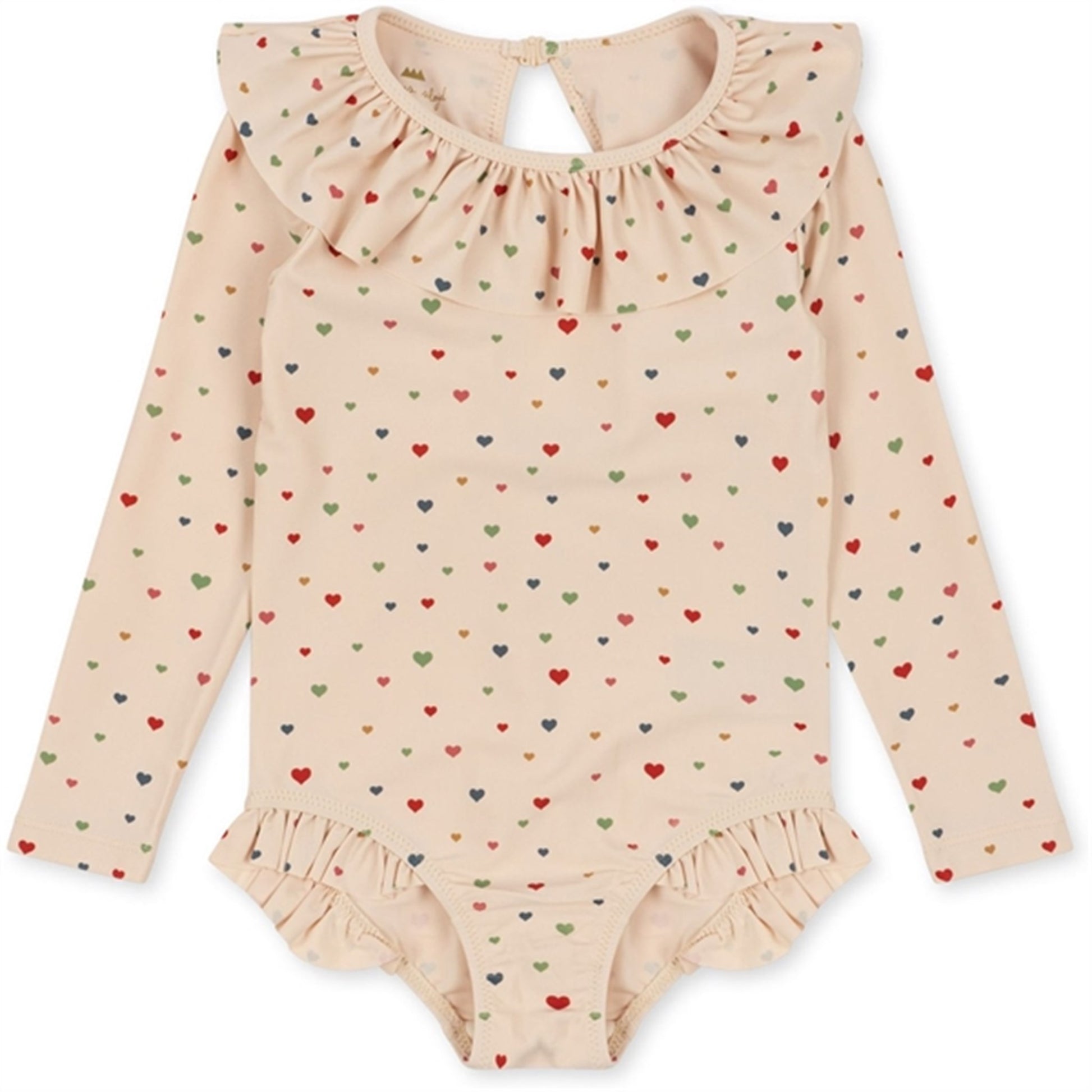 Konges Sløjd Multi Hearts Manuca Frill Swimsuit