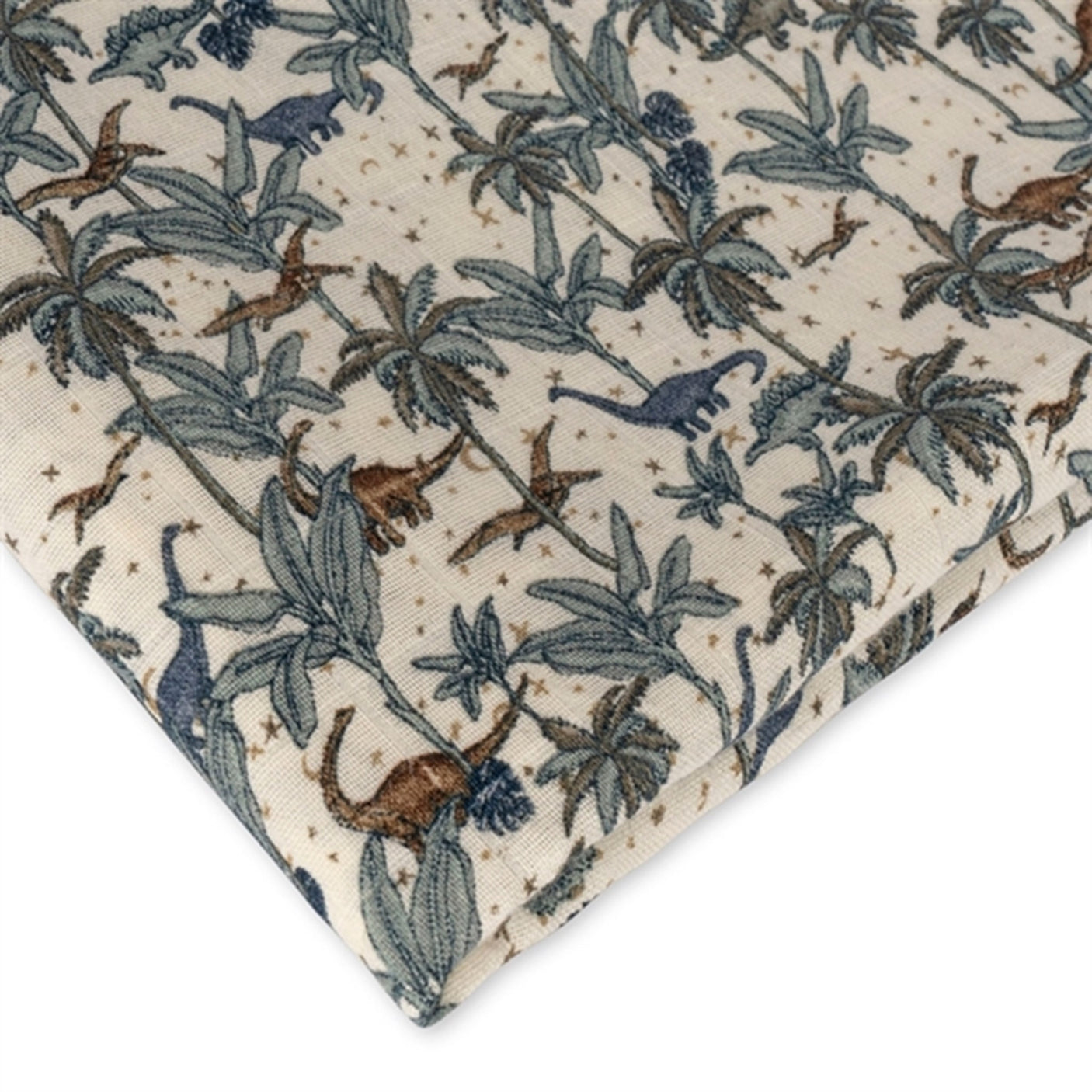 Konges Sløjd Big Muslin Swaddle Dino Blue