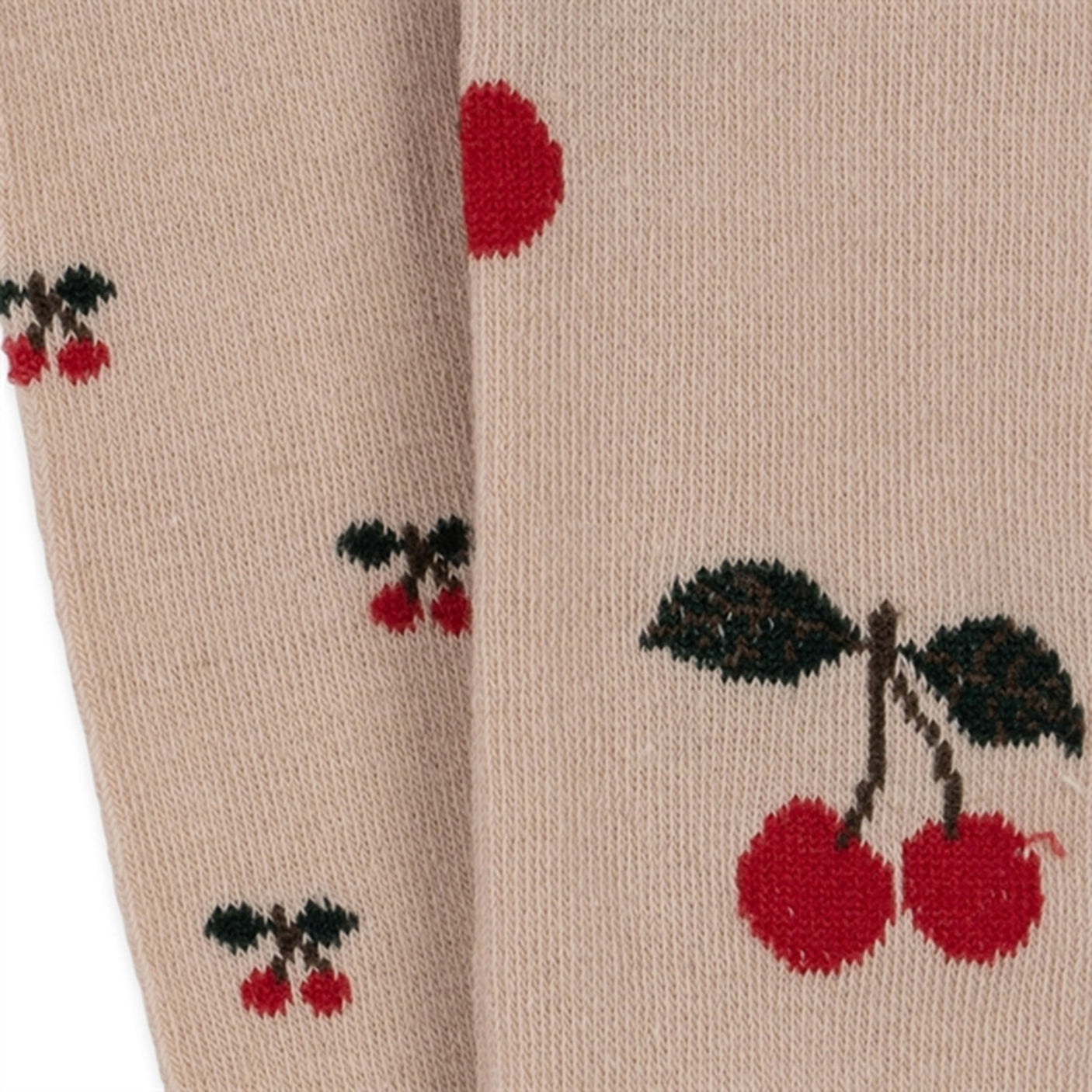 Konges Sløjd Jacquard Tights 2-pack Big Cherry/Cherry