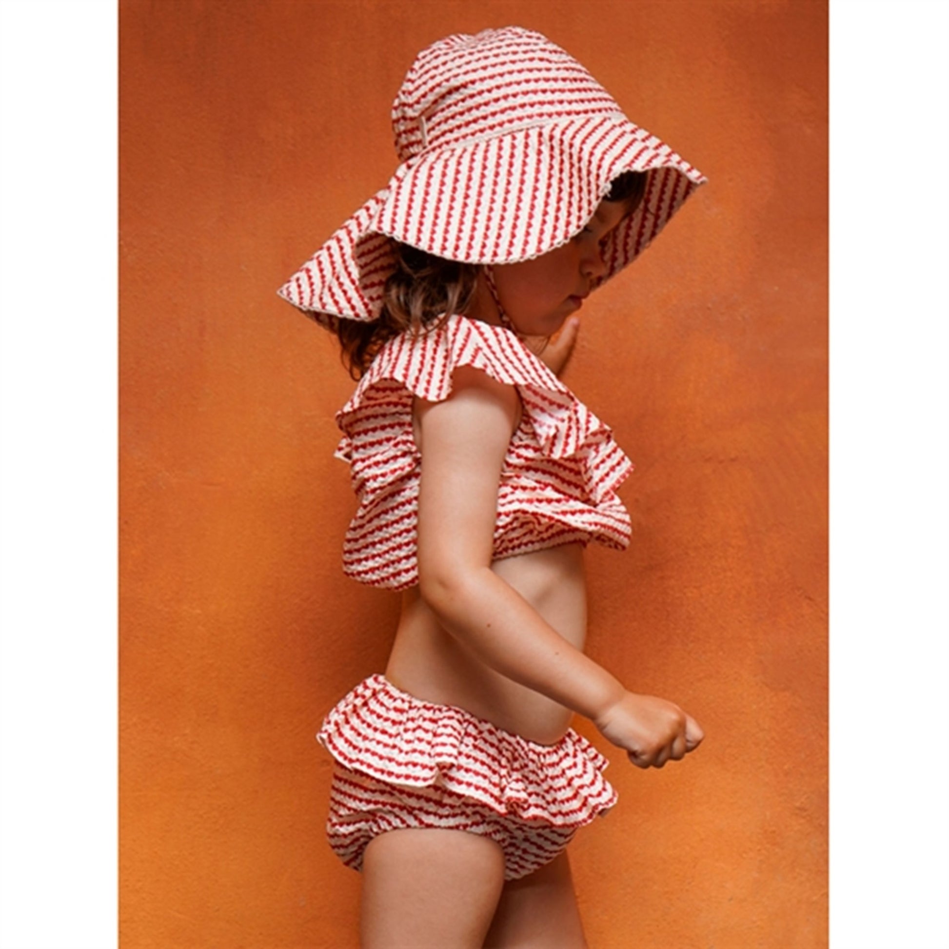 Konges Sløjd Heart On a String Milli Frill Sun Hat