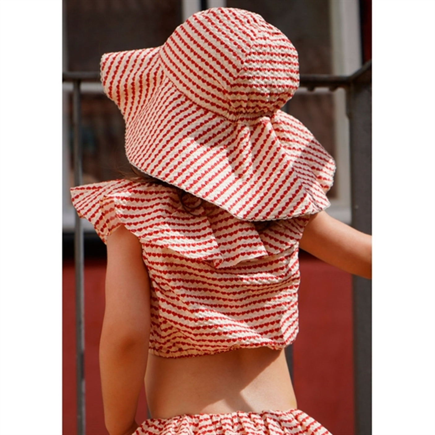 Konges Sløjd Heart On a String Milli Frill Sun Hat