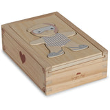 Konges Sløjd Wooden Teddy Dress-Up Puzzle Red