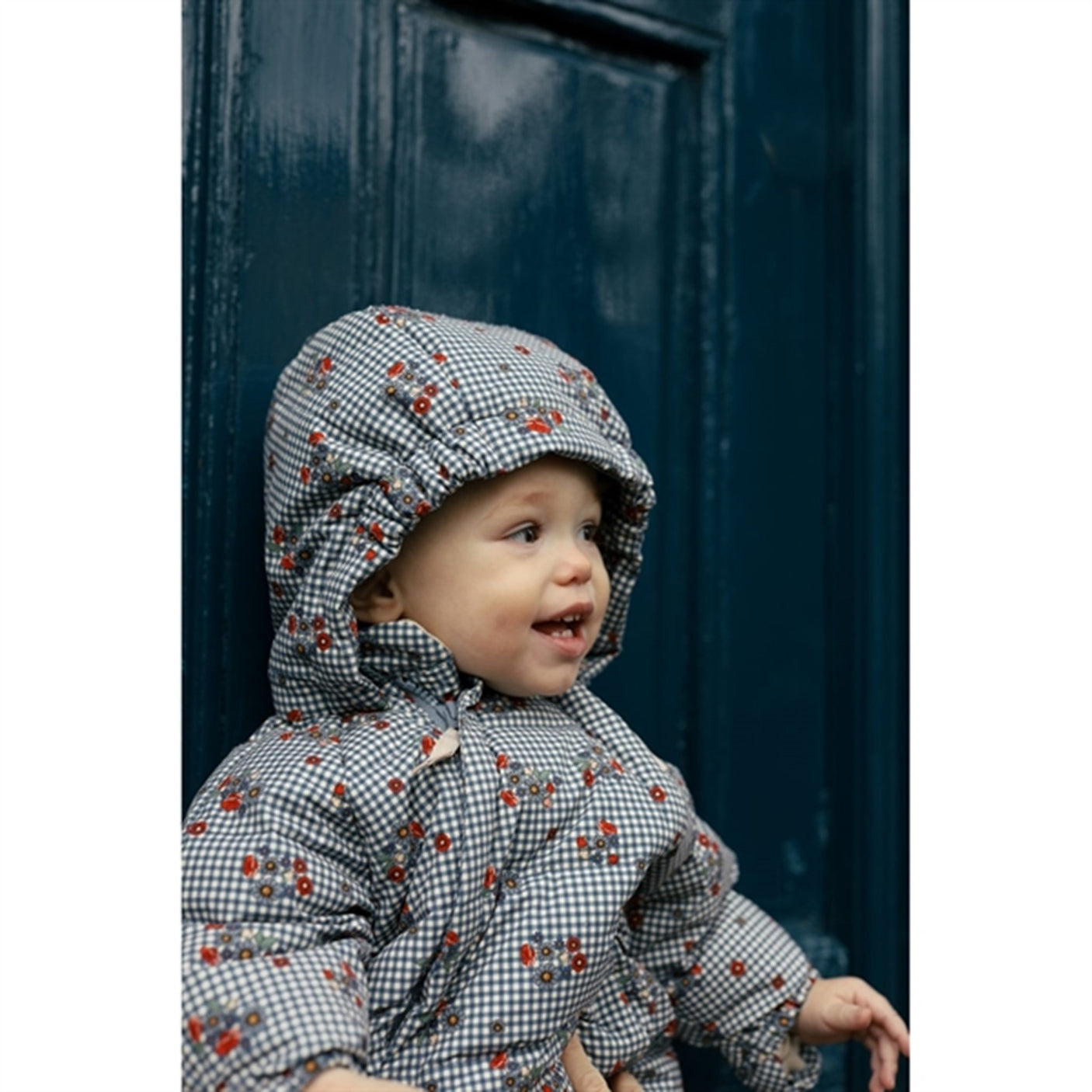 Konges Sløjd Blossom Check Baby Down Onesie