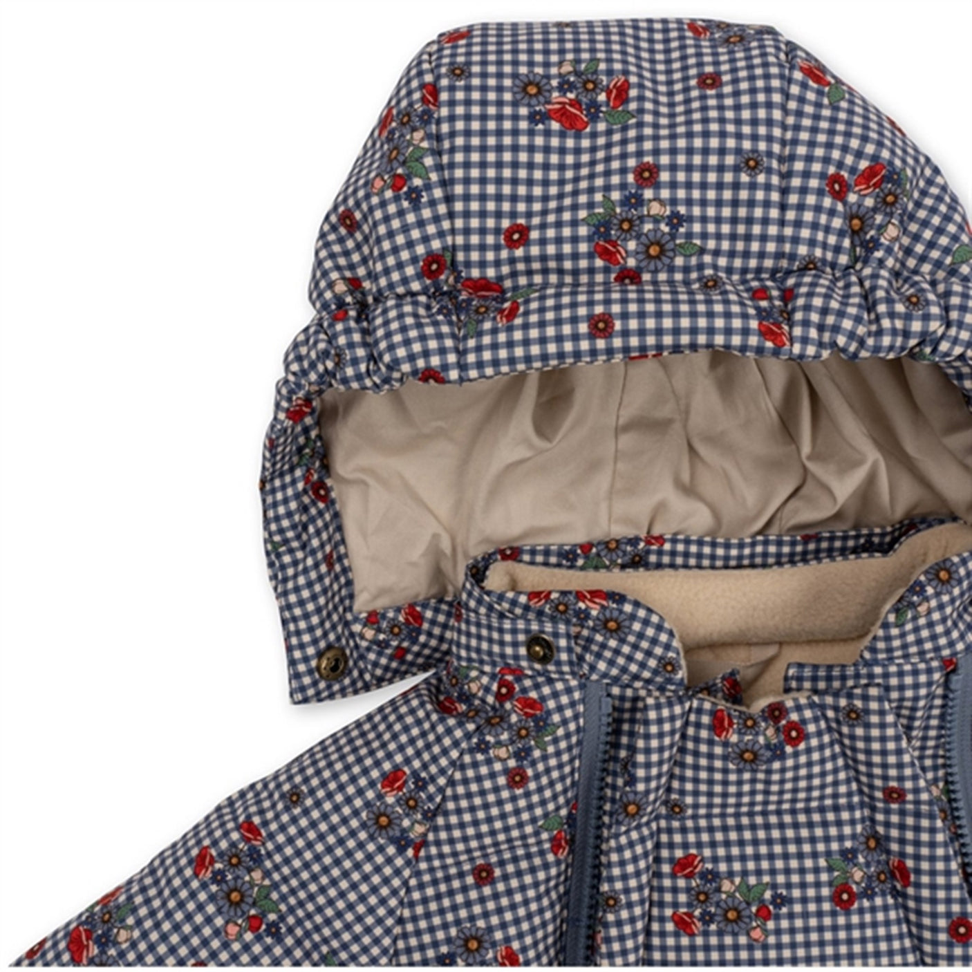 Konges Sløjd Blossom Check Baby Down Onesie