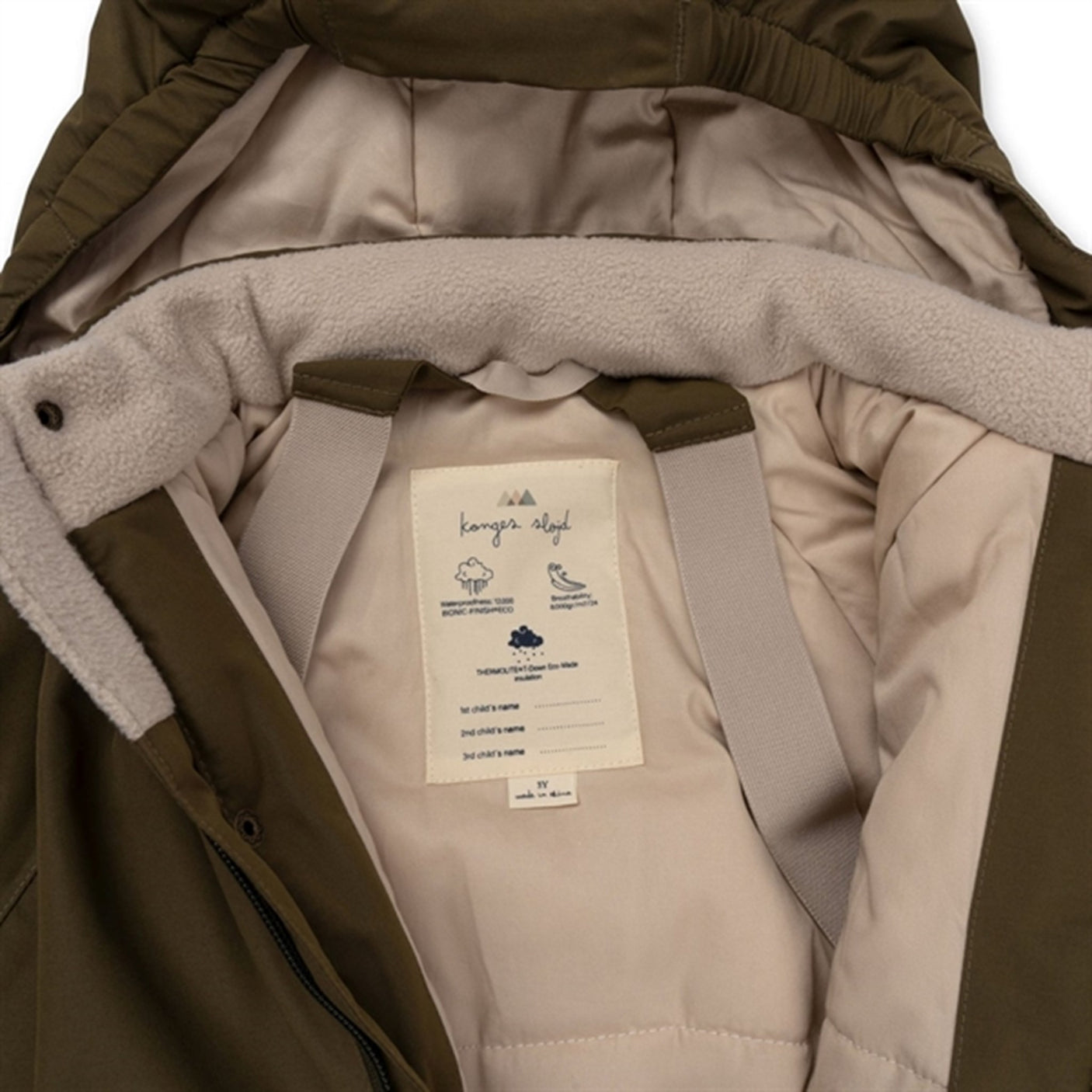 Konges Sløjd Dark Olive Nohr Solid Snow Suit