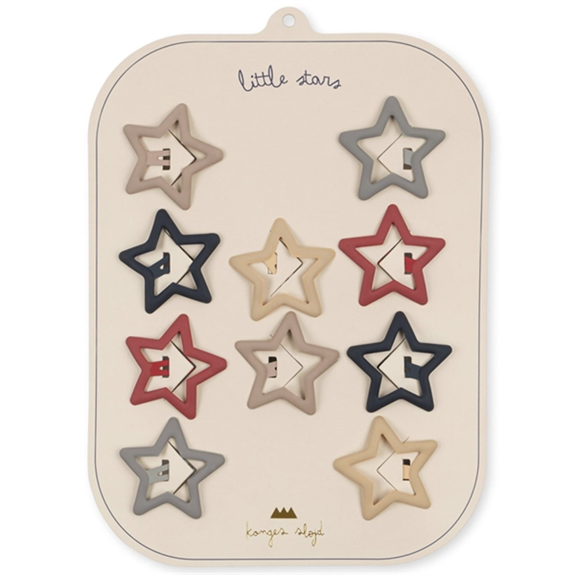Konges Sløjd Flame Scarlet 10-Pack Hair Clip Star