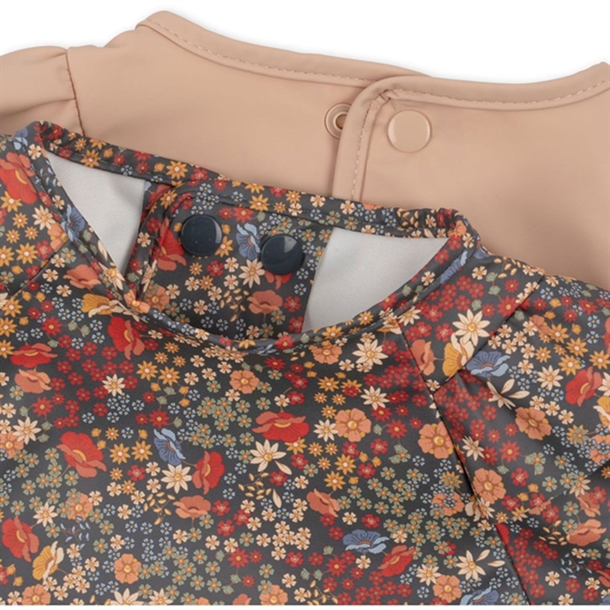 Konges Sløjd Villetta Blue 2-Pack Bib with Frills and Sleeves