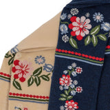 Konges Sløjd Navy/Creme 2-Pack Flower Jacquard Tights