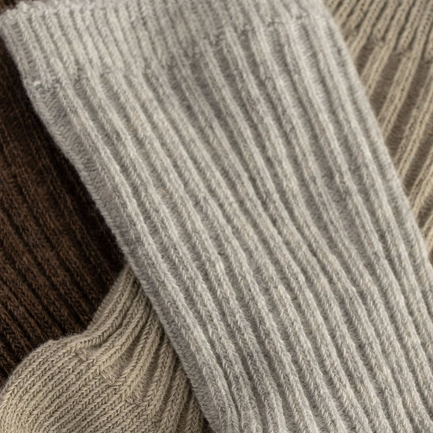 Konges Sløjd Soft Grey/Ment/Brown 3-Pack Rib Socks