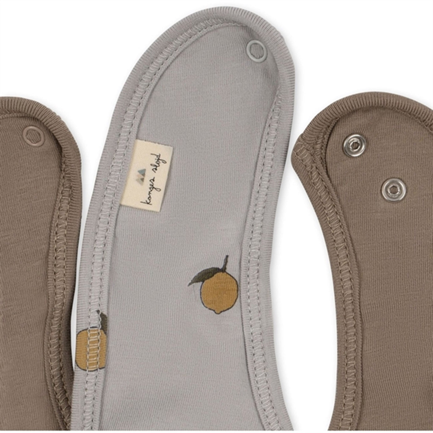 Konges Sløjd Lemon Harbor/Brindle Basic 2-Pack Bib