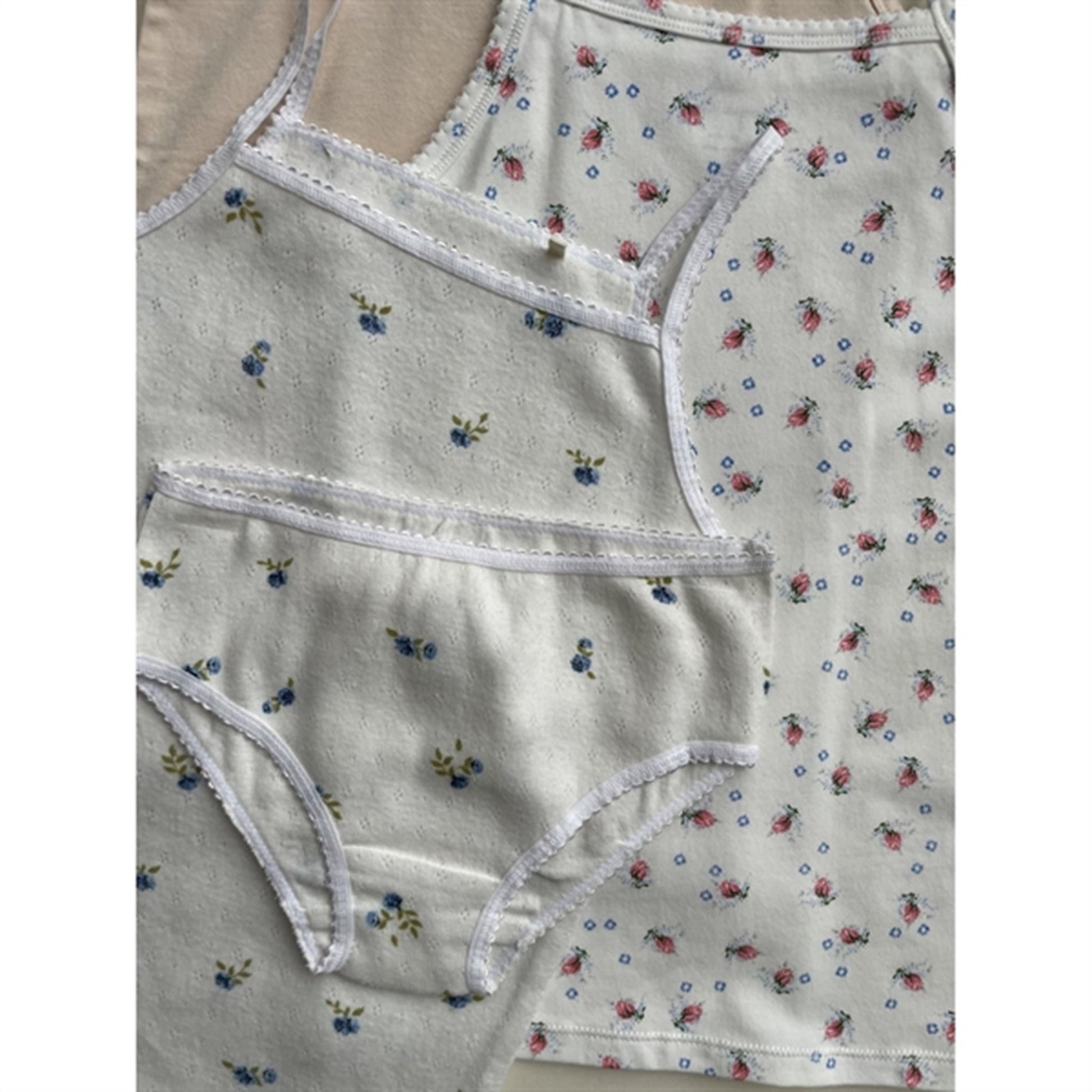 Konges Sløjd Brise Dé Été White/Nouvelle Peach Basic 2-Pack Strap Top