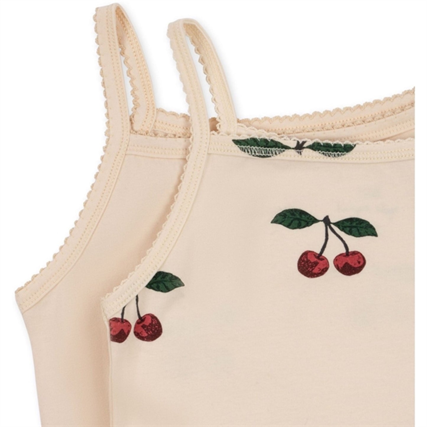 Konges Sløjd Ma Grande Cerise/Nouvelle Peach Basic 2-Pak Strap Top