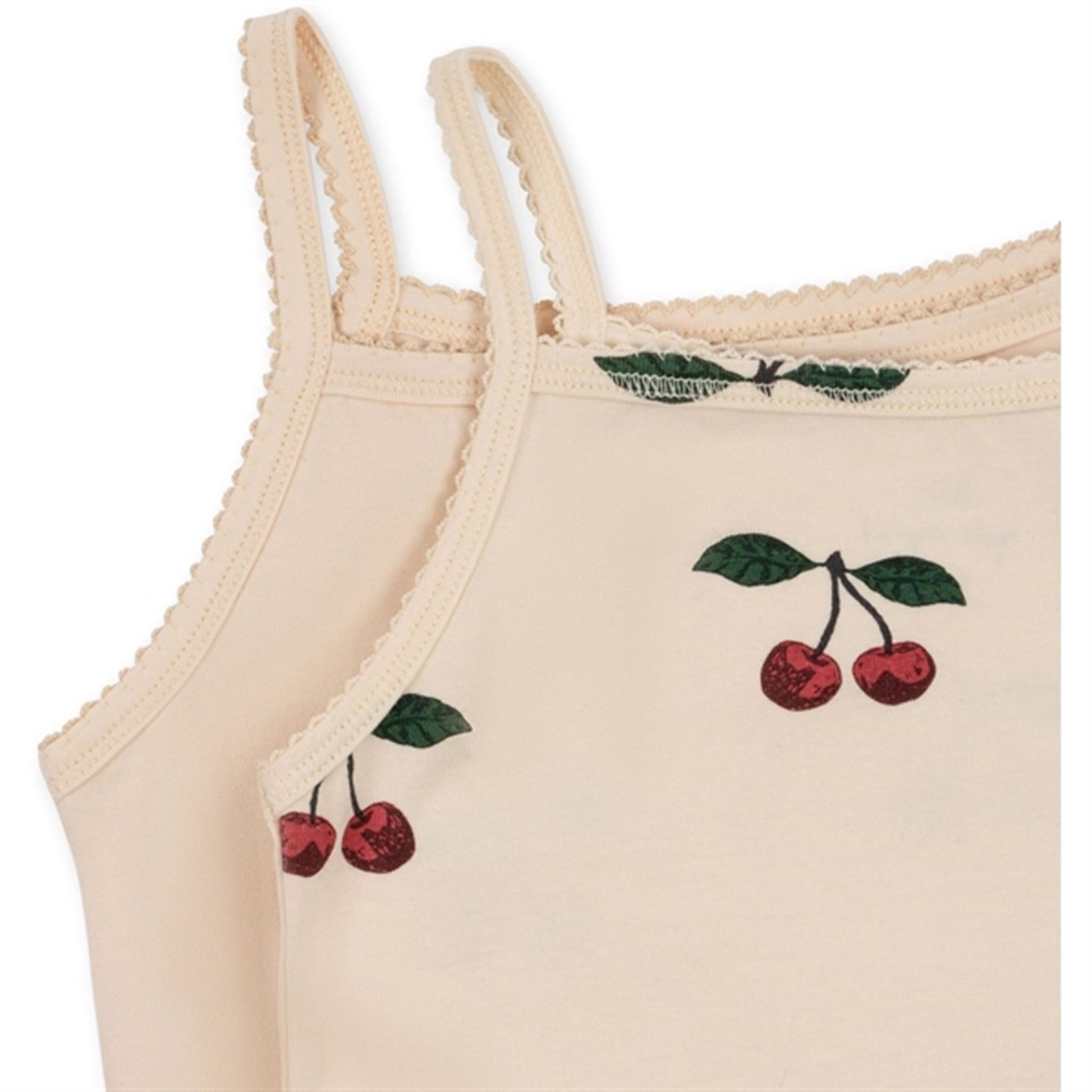 Konges Sløjd Ma Grande Cerise/Nouvelle Peach Basic 2-Pak Strap Top