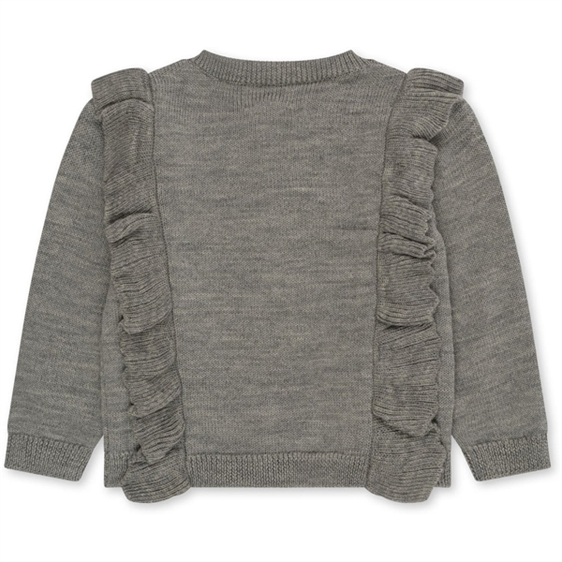 Konges Sløjd Grey Melange Fiol Frill Cardigan