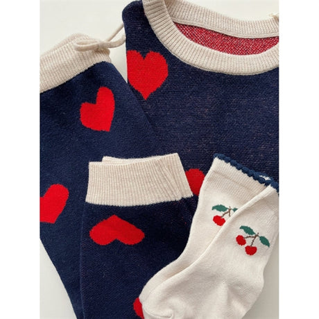 Konges Sløjd Navy Heart Lapis Knit Blouse